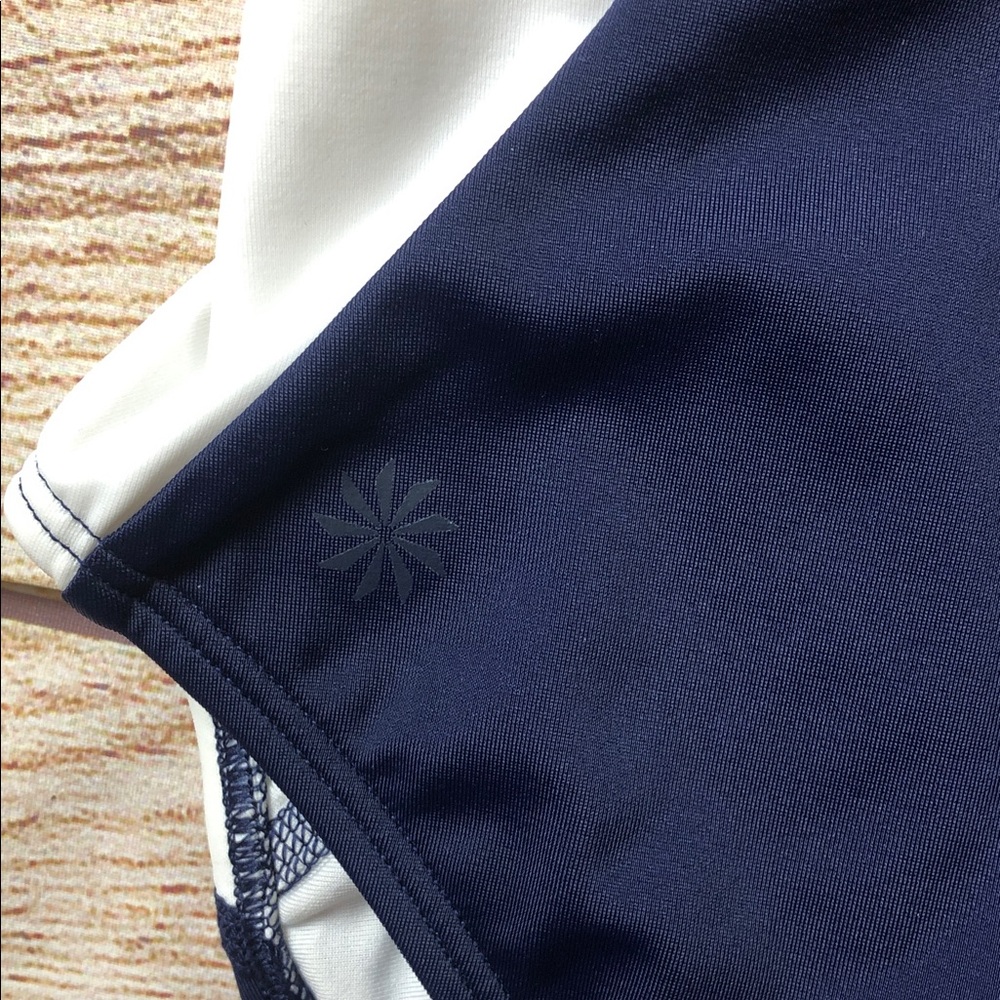 Athleta‎ Women's One Piece Swimsuit - Teal, Navy, and White 💜 - Picture 4 of 5
